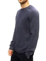 "Dondup Pullover im Sale | Dondup Herrenpullover - Eleganter Herbst/Winter Rundhals-Pullover aus 100% Wolle in Blau, Langarm - Artikelcode: V_30172 online kaufen"|Planet-Deluxe