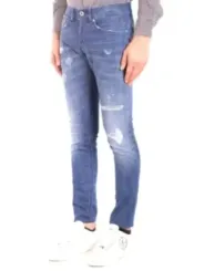 "Dondup Jeans im Sale | Dondup Herrenjeans Blau Zerrissen - Herbst/Winter Kollektion: Premium Denim mit Reißverschluss, Taschen & Used-Look - Artikel V online kaufen"|Planet-Deluxe