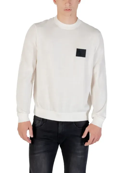 "Armani Exchange Pullover im Sale | Armani Exchange Herrenpullover Herbst Winter Weiß Drucken online kaufen"|Planet-Deluxe