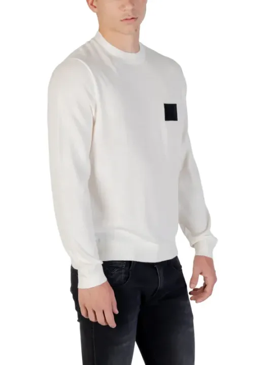"Armani Exchange Pullover im Sale | Armani Exchange Herrenpullover Herbst Winter Weiß Drucken online kaufen"|Planet-Deluxe
