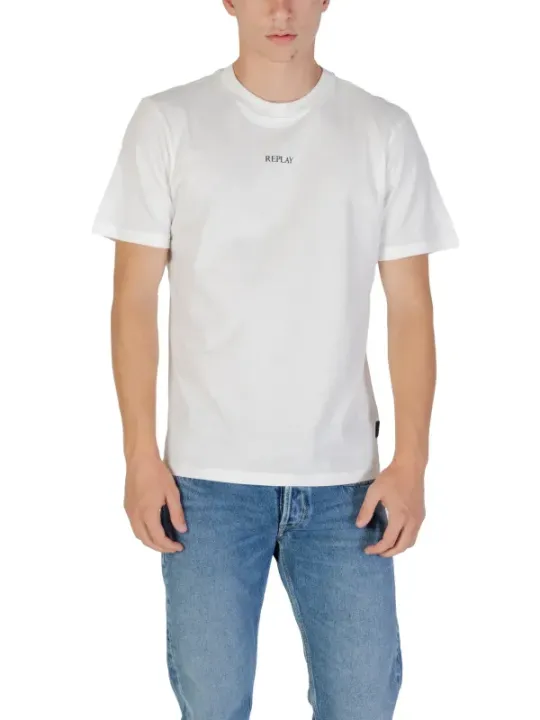 "Replay T-Shirts im Sale | Replay Herren TShirt Weiß HerbstWinter Kurzarm Rundhals online kaufen"|Planet-Deluxe
