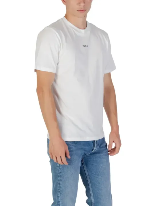 "Replay T-Shirts im Sale | Replay Herren TShirt Weiß HerbstWinter Kurzarm Rundhals online kaufen"|Planet-Deluxe
