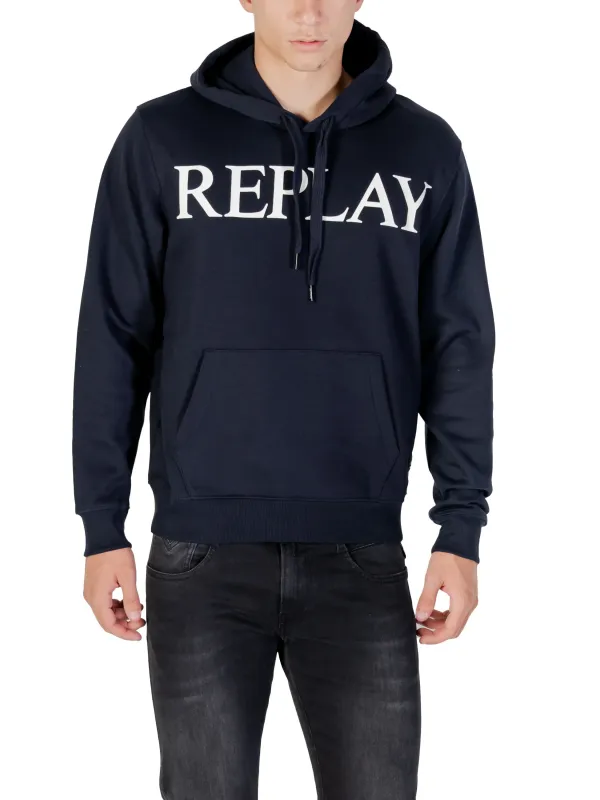 "Replay Sweatshirts im Sale | Replay Herren Fleece Hoodie Blau mit Druckmuster online kaufen"|Planet-Deluxe "Replay Sweatshirts im Sale | Replay Herren Fleece Hoodie Blau mit Druckmuster online kaufen"|Planet-Deluxe