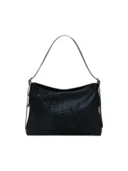 "Desigual Einzelstücke & Seltenheiten im Sale | Desigual Damen Blumenhandtasche Schwarz - Elegante Herbst/Winter Tasche mit Reißverschluss und Innentaschen, 27x39x7 cm - Exklu online kaufen"|Planet-Deluxe