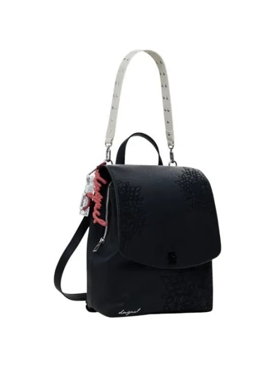 "Desigual Einzelstücke & Seltenheiten im Sale | Desigual Damen Rucksack Schwarz für Herbst/Winter – Stilvoller Kleiner Rucksack mit Hakenverschluss, 28x24x11 cm – 25WAKP19 online kaufen"|Planet-Deluxe