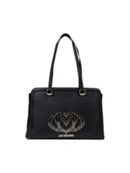 "Love Moschino Einzelstücke & Seltenheiten im Sale | Love Moschino Herbst/Winter Handtasche Schwarz mit Print - Stilvolle Damen Tasche mit Reißverschluss und Innentaschen, 20x34x10 online kaufen"|Planet-Deluxe
