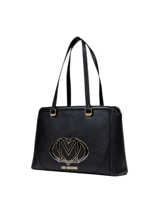 "Love Moschino Einzelstücke & Seltenheiten im Sale | Love Moschino Herbst/Winter Handtasche Schwarz mit Print - Stilvolle Damen Tasche mit Reißverschluss und Innentaschen, 20x34x10 online kaufen"|Planet-Deluxe