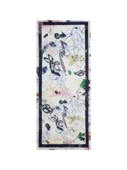 Desigual Damen Blumenschal Beige - Elegant & Weich 80x180cm