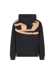 "Diesel Sweatshirts im Sale | Diesel Herren Fleece Hoodie Schwarz V-Ausschnitt Herbst Winter online kaufen"|Planet-Deluxe