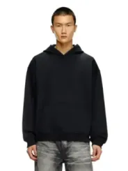 "Diesel Sweatshirts im Sale | Diesel Herren Fleece Hoodie Schwarz V-Ausschnitt Herbst Winter online kaufen"|Planet-Deluxe
