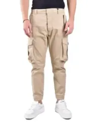 "Dsquared2 Hosen im Sale | Dsquared2 Herren Herbst/Winter Beige Baumwollhose online kaufen"|Planet-Deluxe