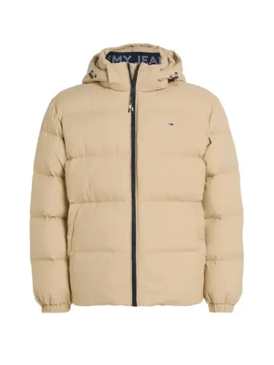 "Tommy Jeans Jacken im Sale | Tommy Jeans Herrenjacke Beige mit Kapuze Reißverschluss online kaufen"|Planet-Deluxe