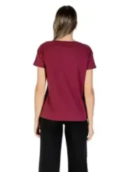 "Armani Exchange T-Shirts im Sale | Armani Exchange Damen TShirt Bordeaux HerbstWinter online kaufen"|Planet-Deluxe