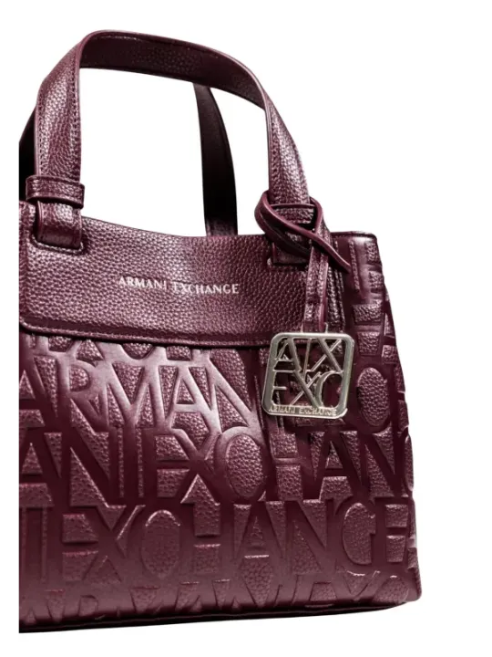 "Armani Exchange Einzelstücke & Seltenheiten im Sale | Armani Exchange Bordeaux Herbsttasche für Damen – Elegante Handtasche mit Schulterriemen, Knopfverschluss & Innentaschen –  online kaufen"|Planet-Deluxe