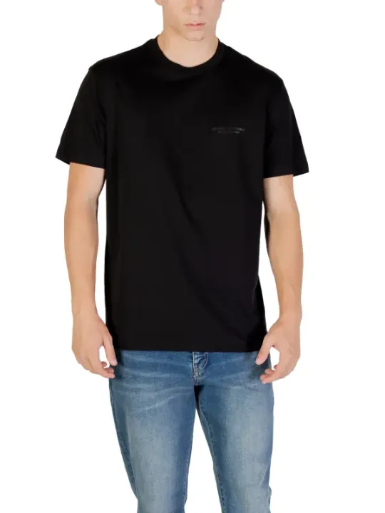 "Armani Exchange T-Shirts im Sale | Armani Exchange Herren TShirt Schwarz Druck Rundhals online kaufen"|Planet-Deluxe