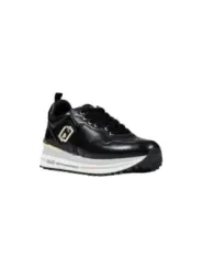 "Liu Jo Sneakers im Sale | Liu Jo Damen-Sneakers - Herbst/Winter Slip-On Schwarz mit Bänder - Sportlich und Elegant - Artikelcode: BF5009P0102 online kaufen"|Planet-Deluxe