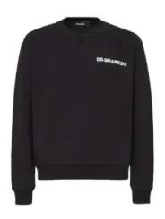 "Dsquared2 Sweatshirts im Sale | Dsquared2 Herren Fleece Herbst/Winter Schwarz Druck  online kaufen"|Planet-Deluxe