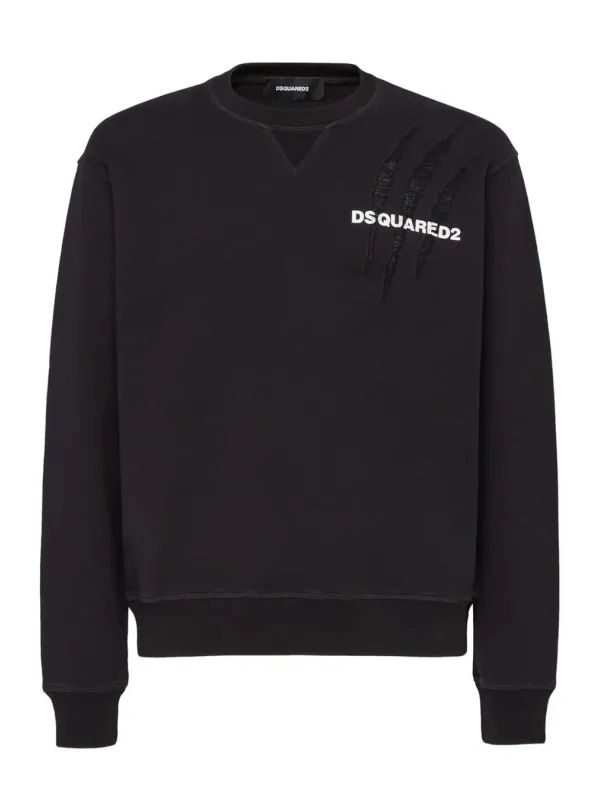 "Dsquared2 Sweatshirts im Sale | Dsquared2 Herren Fleece Herbst/Winter Schwarz Druck online kaufen"|Planet-Deluxe "Dsquared2 Sweatshirts im Sale | Dsquared2 Herren Fleece Herbst/Winter Schwarz Druck online kaufen"|Planet-Deluxe