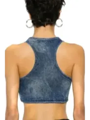 "Diesel Tops im Sale | Diesel Damen Top Blau Frühling Sommerärmellos Rundhals online kaufen"|Planet-Deluxe