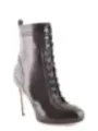 "Dsquared2 Stiefel im Sale | Dsquared2 Stiefel Damen - Herbst/Winter Schwarz Leder mit Reißverschluss, Rundspitze - Modell V_17244 online kaufen"|Planet-Deluxe