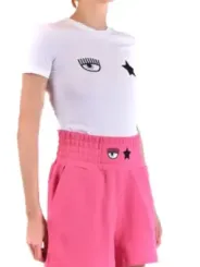"Chiara Ferragni T-Shirts im Sale | Chiara Ferragni Damen TShirt Frühling Sommer Weiß Druck Kurzarm online kaufen"|Planet-Deluxe