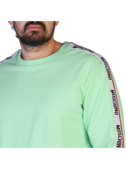 Grüne Moschino Shirt mit Logo-Streifen