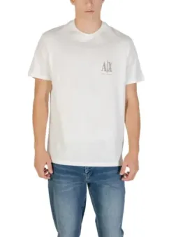 Armani Exchange Herren T-Shirt Weiß mit Print - Herbst/Winter