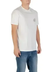 "Armani Exchange T-Shirts im Sale | Armani Exchange Herren T-Shirt Herbst/Winter Weiß Drucken online kaufen"|Planet-Deluxe