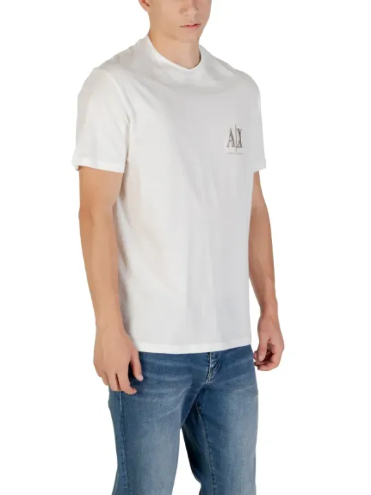 "Armani Exchange T-Shirts im Sale | Armani Exchange Herren T-Shirt Herbst/Winter Weiß Drucken online kaufen"|Planet-Deluxe