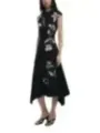 "Desigual Kleider im Sale | Desigual Damenkleid - Ärmelloses Herbst/Winter Blumenkleid in Schwarz, Rundhalsausschnitt - Artikelcode: 25WWVK12 online kaufen"|Planet-Deluxe
