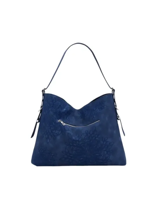 "Desigual Einzelstücke & Seltenheiten im Sale | Desigual Herbstblau Damenhandtasche – Stilvolle Herbst/Winter Tasche mit Reißverschluss und Praktischen Innen- und Außentasc online kaufen"|Planet-Deluxe