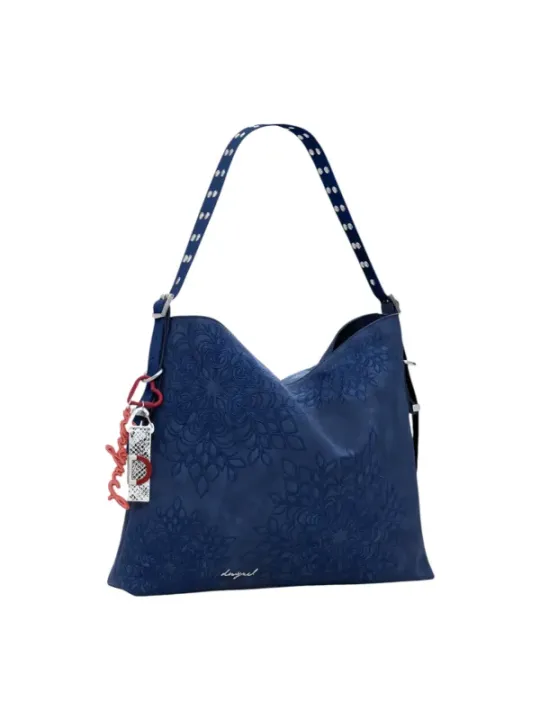 "Desigual Einzelstücke & Seltenheiten im Sale | Desigual Herbstblau Damenhandtasche – Stilvolle Herbst/Winter Tasche mit Reißverschluss und Praktischen Innen- und Außentasc online kaufen"|Planet-Deluxe