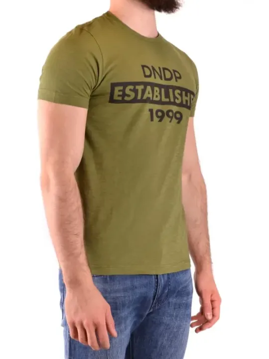 "Dondup T-Shirts im Sale | Dondup Herren T-Shirt Grün Print Kurzarm Frühjahr/Sommer online kaufen"|Planet-Deluxe