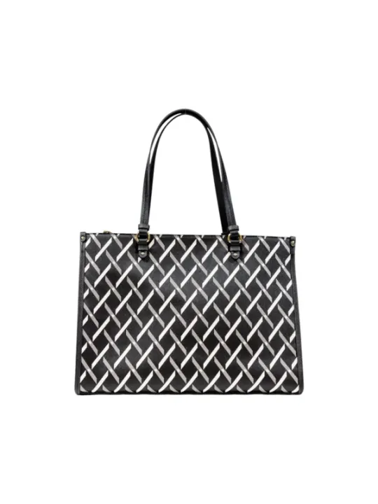 "Armani Exchange Einzelstücke & Seltenheiten im Sale | Armani Exchange Damen Handtasche Schwarz - Herbst/Winter Kollektion - Stilvolle Druckmuster Schultertasche mit Reißverschluss u online kaufen"|Planet-Deluxe