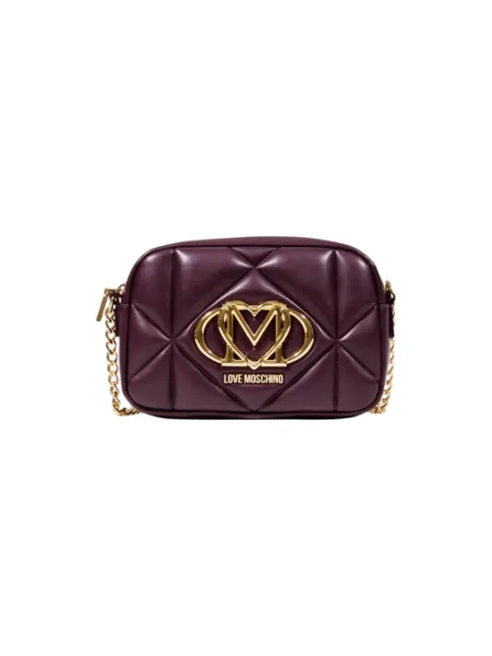 "Love Moschino Einzelstücke & Seltenheiten im Sale | Love Moschino Bordeaux Umhängetasche für Damen - Herbst/Winter Kollektion mit Reißverschluss und Vordertaschen online kaufen"|Planet-Deluxe
