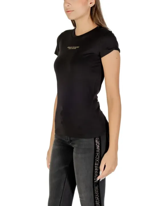 "Armani Exchange T-Shirts im Sale | Armani Exchange Damen T-Shirt Schwarz Herbst/Winter online kaufen"|Planet-Deluxe
