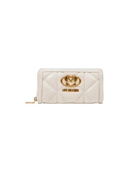 "Love Moschino Geldbörsen im Sale | Love Moschino Damen-Portemonnaie Weiß mit Reißverschluss – Stilvolles Accessoire für Herbst/Winter  online kaufen"|Planet-Deluxe