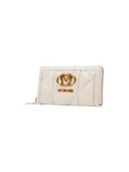 "Love Moschino Geldbörsen im Sale | Love Moschino Damen-Portemonnaie Weiß mit Reißverschluss – Stilvolles Accessoire für Herbst/Winter  online kaufen"|Planet-Deluxe