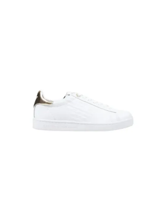 "Ea7 Sneakers im Sale | EA7 Damen-Sneaker Herbst/Winter - Goldene Slip-On Ledersneaker mit Schnürverschluss online kaufen"|Planet-Deluxe