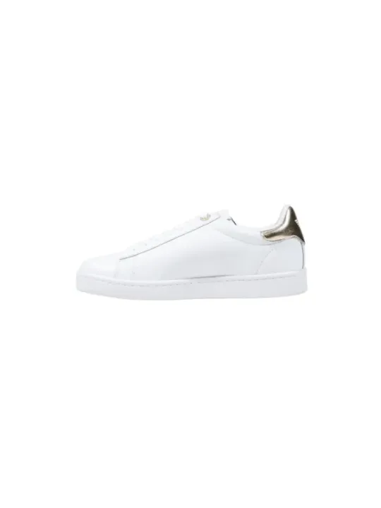 "Ea7 Sneakers im Sale | EA7 Damen-Sneaker Herbst/Winter - Goldene Slip-On Ledersneaker mit Schnürverschluss online kaufen"|Planet-Deluxe