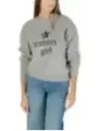 "Tommy Hilfiger Jeans Sweatshirts im Sale | Tommy Hilfiger Jeans Damen Fleece Pullover in Grau mit Druck – Bio-Baumwolle, Herbst/Winter Kollektion online kaufen"|Planet-Deluxe