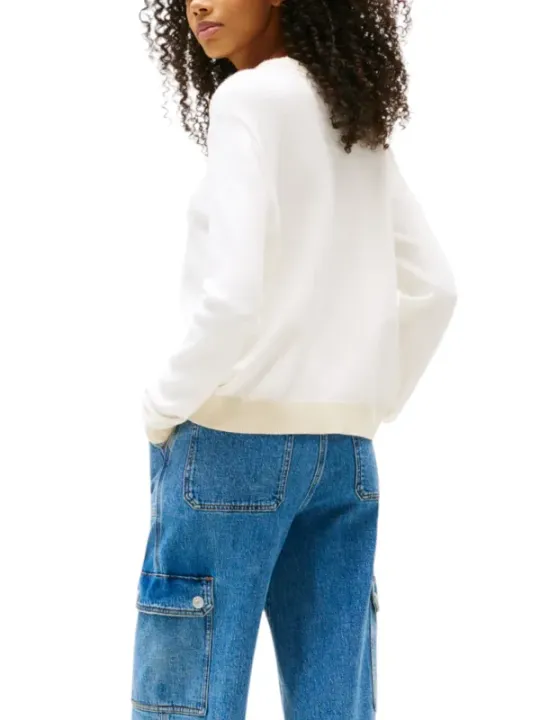 "Tommy Hilfiger Jeans Pullover im Sale | Tommy Hilfiger Jeans - Tommy Hilfiger Jeans Maglia Donna online kaufen"|Planet-Deluxe
