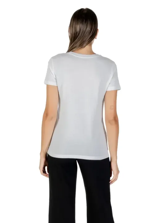 "Armani Exchange T-Shirts im Sale | Armani Exchange Damen Herbst T-Shirt Weiß Druck Kurzarm online kaufen"|Planet-Deluxe