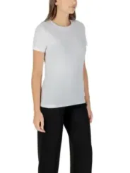 "Armani Exchange T-Shirts im Sale | Armani Exchange Damen Herbst T-Shirt Weiß Druck Kurzarm online kaufen"|Planet-Deluxe
