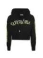 "Versace Jeans Couture Sweatshirts im Sale | Versace Jeans Couture Damen Hoodie Fleece Schwarz mit Druckmuster - Herbst/Winter Kollektion 100% Baumwolle online kaufen"|Planet-Deluxe