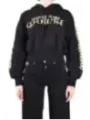 "Versace Jeans Couture Sweatshirts im Sale | Versace Jeans Couture Damen Hoodie Fleece Schwarz mit Druckmuster - Herbst/Winter Kollektion 100% Baumwolle online kaufen"|Planet-Deluxe