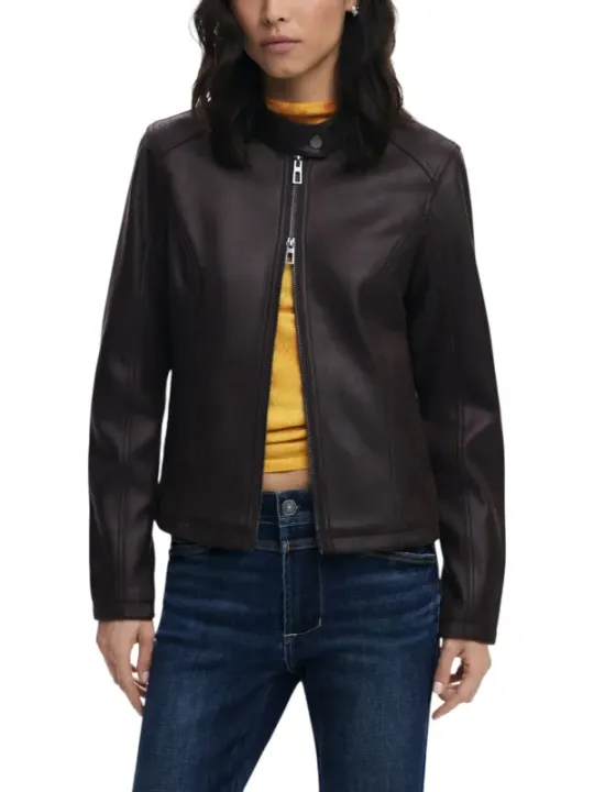 "Desigual Blazer im Sale | Desigual Damen Kostümjacke - Herbst/Winter, Braun, Mit Reißverschluss, Langarm, Vordertaschen | Artikelcode: 25WWEW43 online kaufen"|Planet-Deluxe