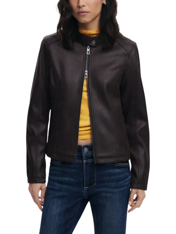 "Desigual Blazer im Sale | Desigual Damen Kostümjacke - Herbst/Winter, Braun, Mit Reißverschluss, Langarm, Vordertaschen | Artikelcode: 25WWEW43 online kaufen"|Planet-Deluxe