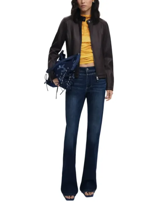"Desigual Blazer im Sale | Desigual Damen Kostümjacke - Herbst/Winter, Braun, Mit Reißverschluss, Langarm, Vordertaschen | Artikelcode: 25WWEW43 online kaufen"|Planet-Deluxe