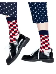 Rote karierte Happy Socks Schuhe